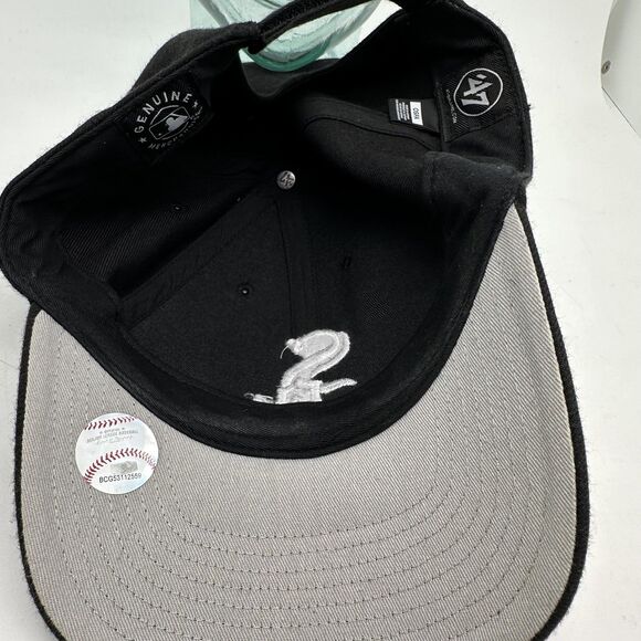 Chicago White Sox Hat Cap Strap Back Mens One Size Black White MLB Baseball - Picture 6 of 8